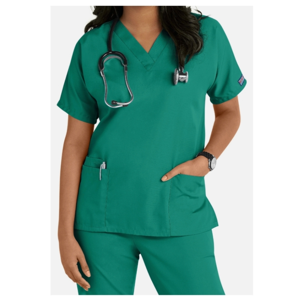 Cherokee Surgical Scrub Top Women's EUC
